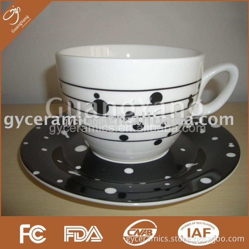S/6 strengthened bone china tea cup(250cc, CJ shape) & saucer in round gift box